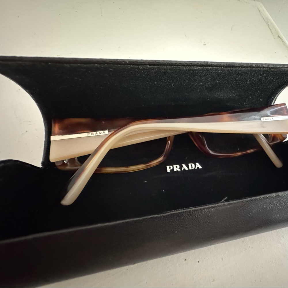 Prada Two Tone Tortoise Shell Rectangular Glasses… - image 3